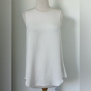THEORY Women’s Silk Tank blouse tunic in Ivory-Size Small